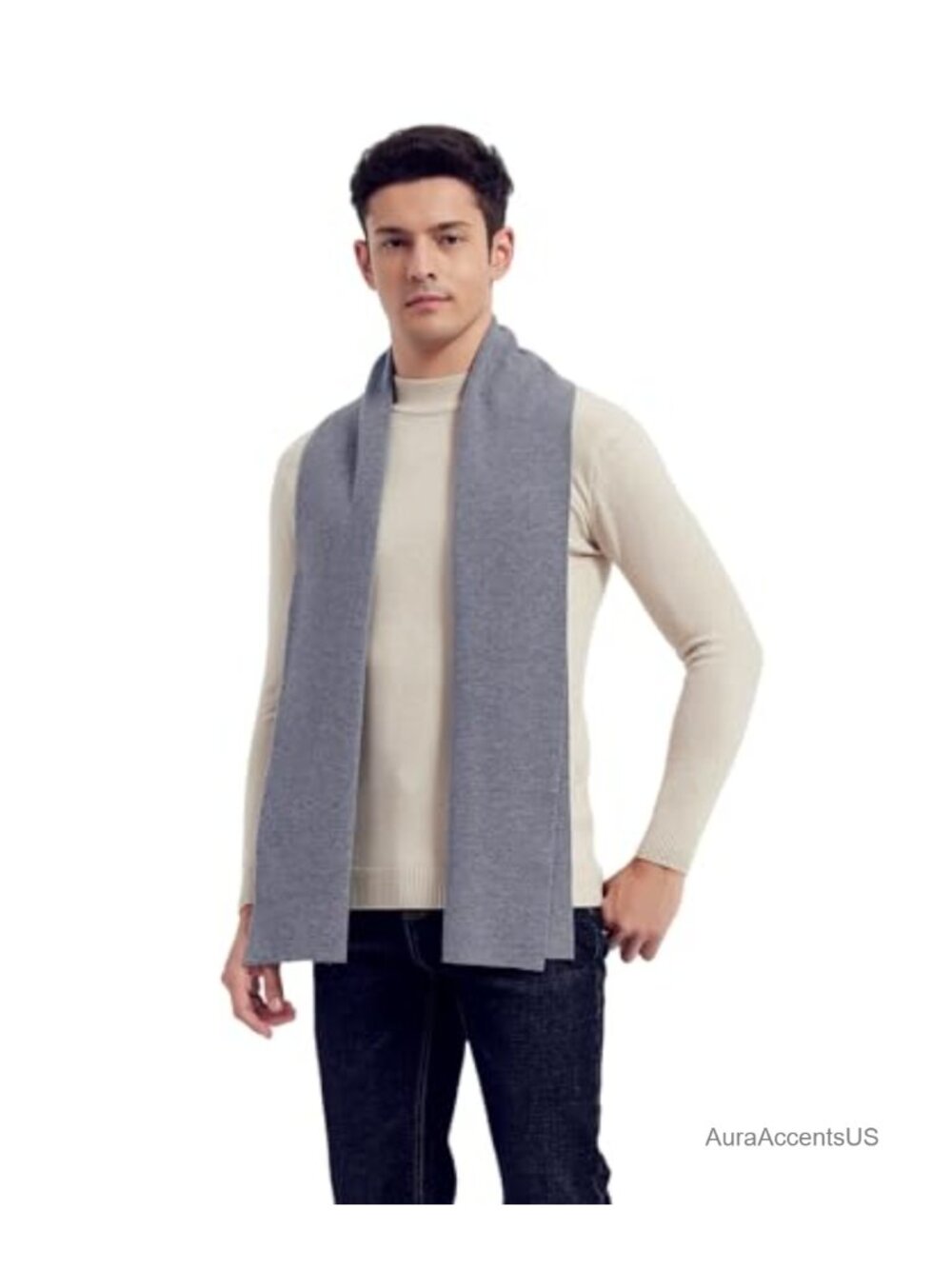 Mens Long Winter Scarf Polyester Nylon Acrylic Wool Cold Weather Gift